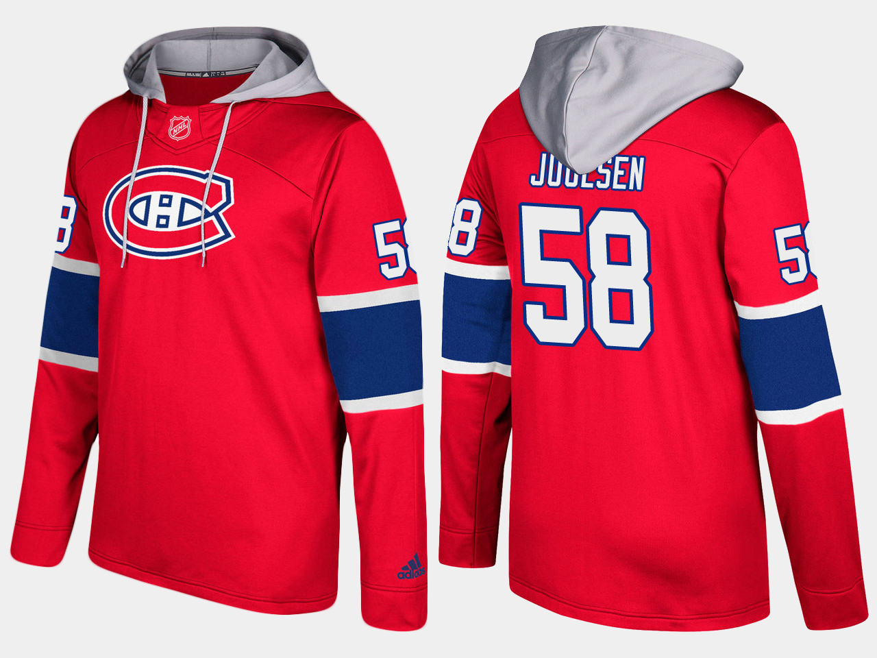 Men NHL Montreal canadiens 58 noah juulsen red hoodie